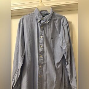 Ralph Lauren Light Blue Micro-Check Button-Down Shirt